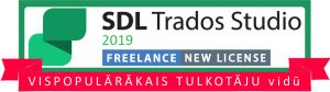 SDL Trados Studio 2019 Freelance 1 datoram vispopularakais tulkkotaju vidu